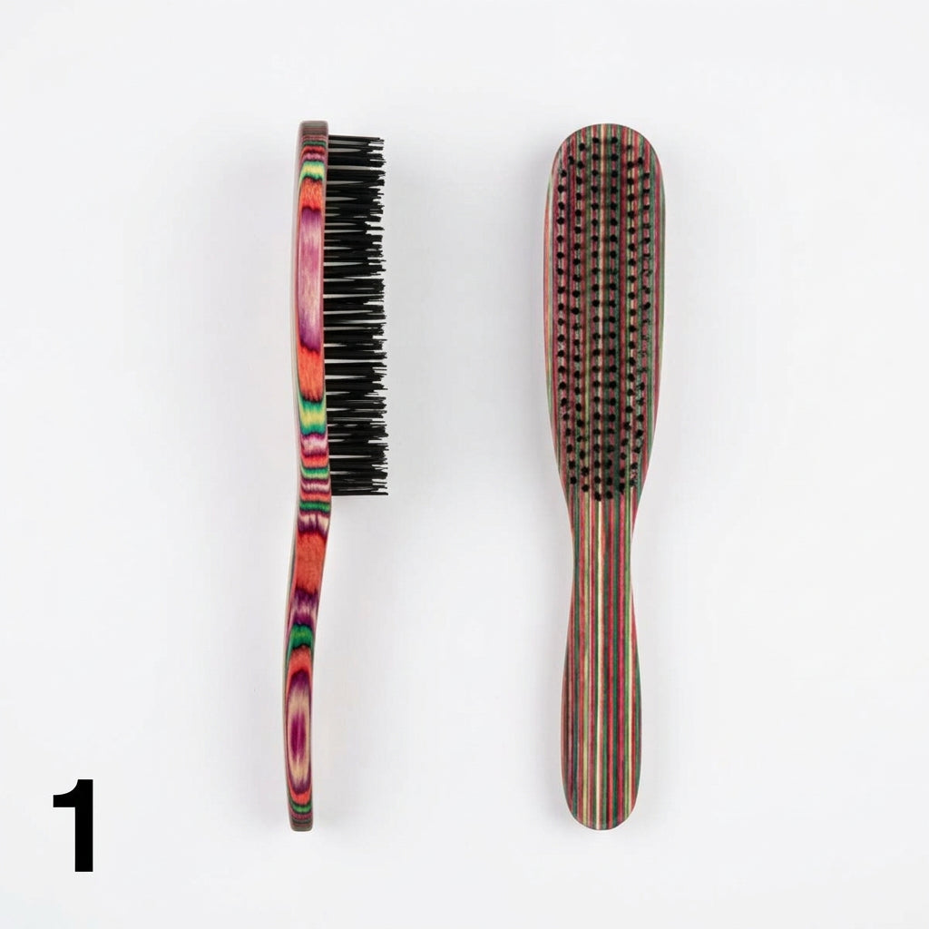 Cepillos de Madera |   Striped Wood Púa Plástico