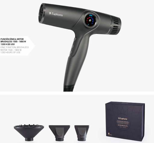 Secador Profesional Iónico, ultraligero y potente | Euphoria