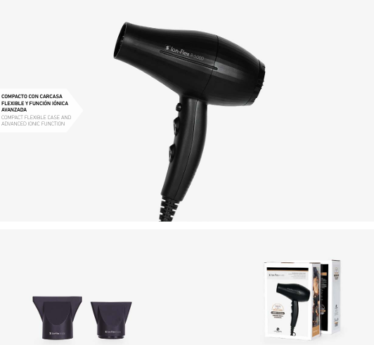 Secador compacto con carcasa flexible | Ion-Flex R-5000