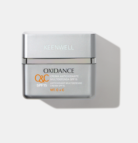 KEENWELL Crema Antioxidante Multidefensa Vit. C+C FPS15 | Crema de Día Antiedad con Acción Antioxidante, Hidratante y Protector Solar para Pieles Estresadas y Expuestas a Agresiones Medioambientales.