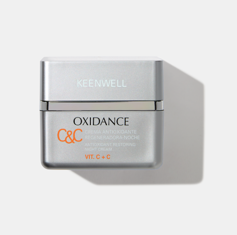 KEENWELL Crema Antioxidante Regeneradora Noche Vit. C+C | Crema de Noche Antiedad con Acción Regeneradora, Reparadora y Antioxidante para Pieles Estresadas y Dañadas por Agresiones Medioambientales