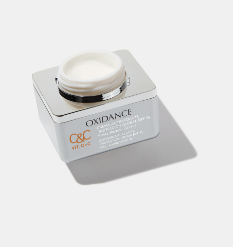 KEENWELL Crema Antioxidante Protección Global SPF15 Vit. C+C Pieles Mixtas y Grasas | Crema de Día Antiedad Antioxidante con Protección Solar para Pieles Mixtas y Grasas con Tendencia a Imperfecciones.
