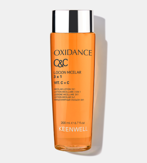 KEENWELL Loción Micelar 3x1 Vit. C+C | Agua Micelar Facial 3 en 1 Limpiadora, Hidratante y Tonificante con Acción Iluminadora para Todo Tipo de Piel