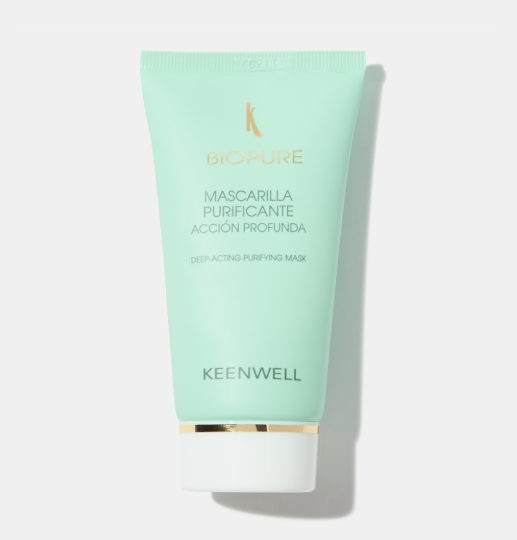 KEENWELL Mascarilla Purificante Acción Profunda | Mascarilla Facial en Gel para Piel Grasa, Acneica e Impurezas con Acción Seborreguladora, Calmante y Descongestiva