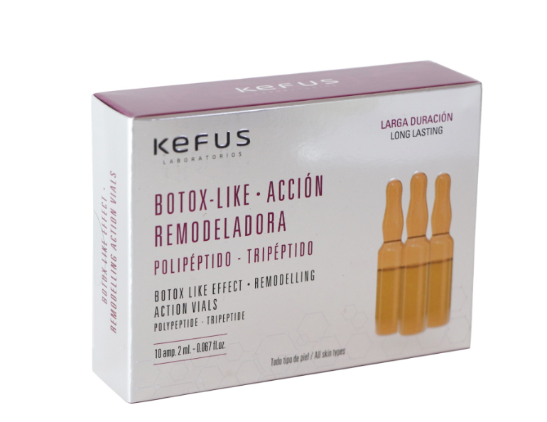 KEFUS Ampollas Faciales Remodeladoras 10 Uds | Tratamiento Antiedad con Polipéptidos para Reducir Arrugas de Expresión y Reafirmar la Piel
