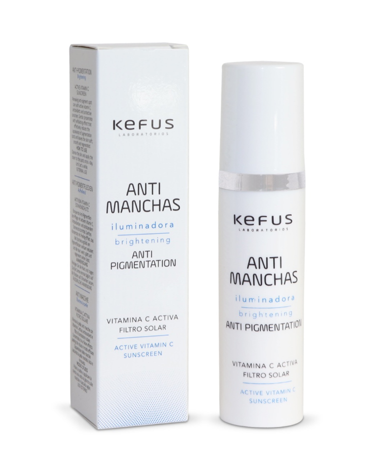 KEFUS Crema Antimanchas Vitamina C 50 ml | Crema Despigmentante, Iluminadora y Antioxidante con Protección Solar para Unificar el Tono de la Piel
