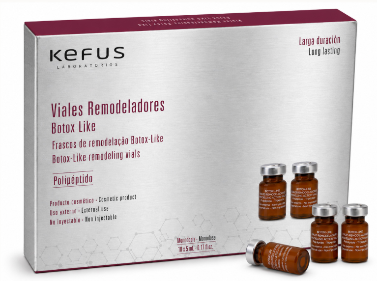 KEFUS Viales Remodeladores 10 x 5 ml | Tratamiento Facial Efecto Botox-Like con Polipéptidos Antiarrugas, Reafirmante y Remodelador
