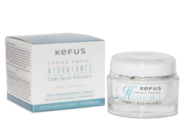 KEFUS Crema Facial Hidratante Ácido Hialurónico 50 ml | Hidratación Multicapa con Triple Ácido Hialurónico, Vitamina E y Provitamina B5 para Piel Normal y Grasa