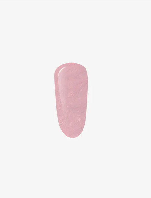 Purple Professional Fiber Base Nude Pink Shimmer | Base Fortalecedora con Fibras Sintéticas, Vitamina E y Calcio | Base Constructora Autonivelante con Brillo Sutil Rosa Nude para Uñas Naturales