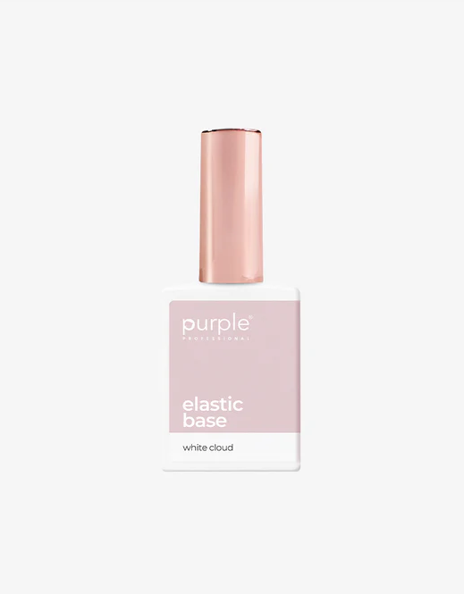Purple Professional Elastic Base White Cloud | Base Elástica Blanca Lechosa de Alta Viscosidad para Refuerzo, Nivelación y Extensiones de Uñas Naturales