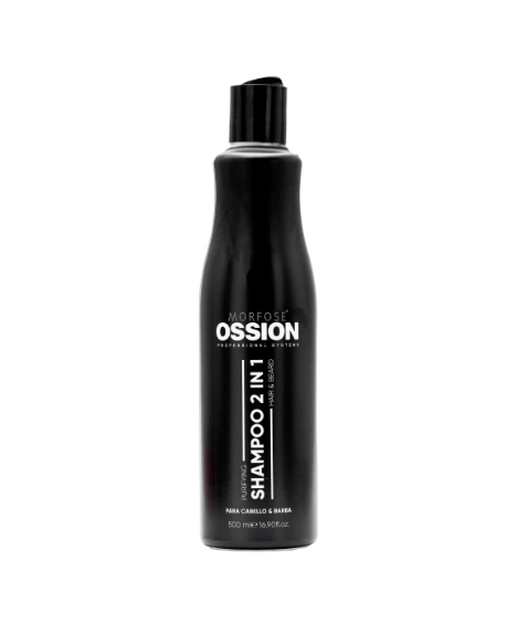 SHAMPOO 2IN1 FOR HAIR AND BEARD 500 ML | Champú 2 en 1 para Cabello y Barba con Hidratación y Suavidad