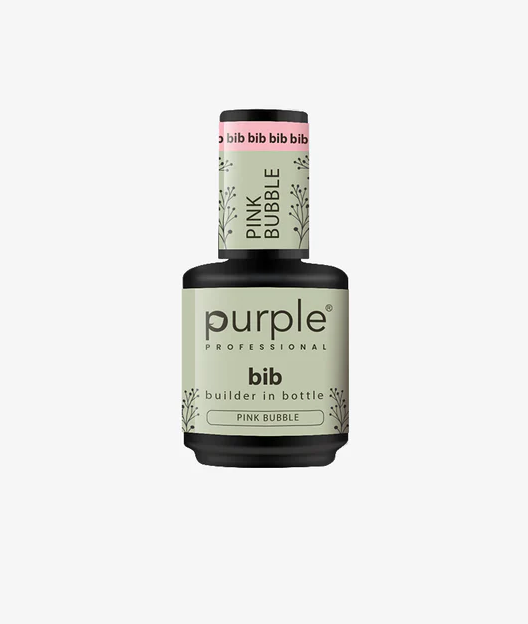 BIB ROSA CON BURBUJAS 15 ML | Builder in Bottle Autonivelante para Construcción y Refuerzo de Uñas