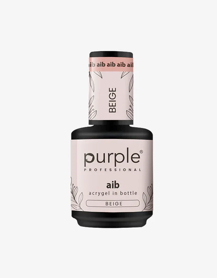 AIB BEIGE 15 ML | Acrygel en Botella Autonivelante para Construcción y Refuerzo de Uñas