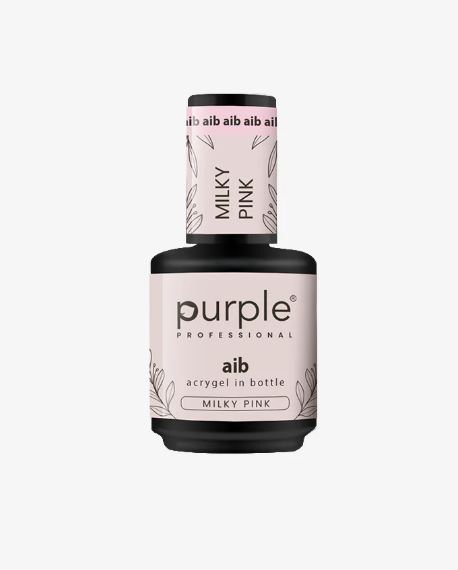 AIB ROSA LECHOSO 15 ML | Acrygel en Botella Milky Pink para Construcción y Refuerzo de Uñas