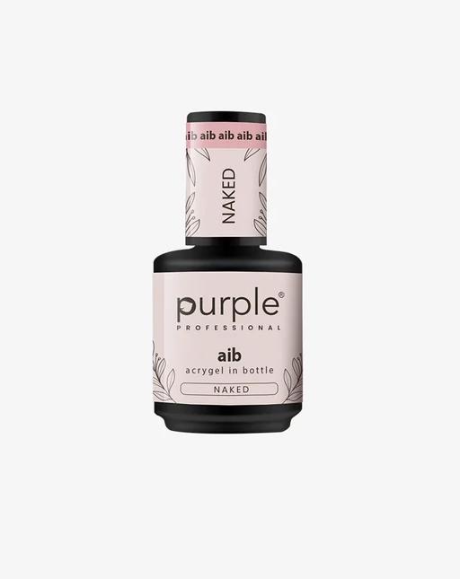 AIB NAKED 15 ML | Acrygel en Botella Transparente Nude para Construcción y Refuerzo de Uñas