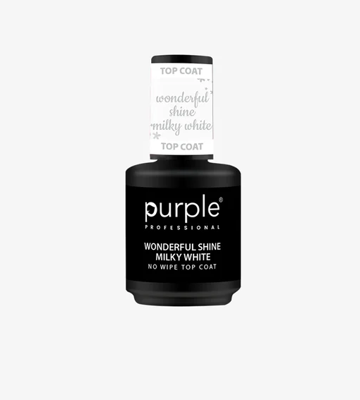 MILKY WHITE TOP COAT 15 ML | Top Coat Blanco Lechoso Sin Capa Pegajosa con Brillo Intenso