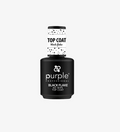BLACK FLAKE NO WIPE TOP COAT 15 ML | Top Coat Negro con Escamas Decorativas y Brillo Intenso