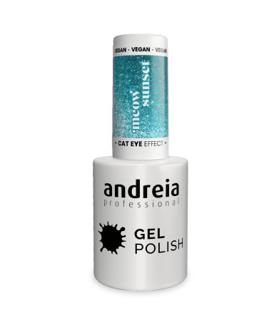 Andreia Professional Meow Sunset MW1 Esmalte Semipermanente Efecto Ojo de Gato Azul 10,5 ml