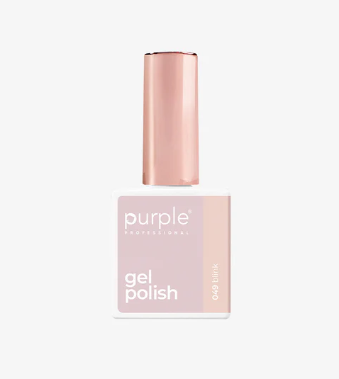 Purple Professional Gel Polish 049 Blink 10 ml | Esmalte Semipermanente Nude Rosado Cálido de Alta Cobertura