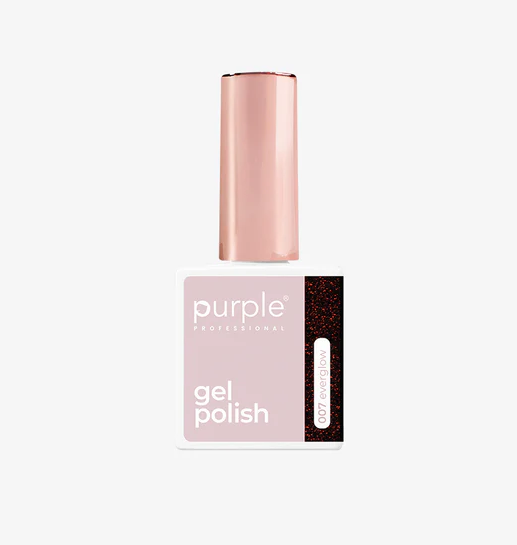 Purple Professional Gel Polish 007 Everglow 10 ml | Esmalte Semipermanente Rosa Coral Luminoso de Alta Cobertura