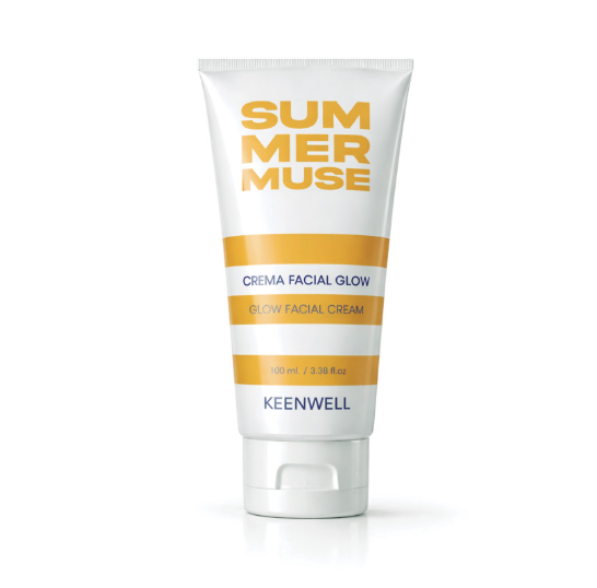 KEEWELL Crema Facial Glow Summer Muse 100 ml | Hidratante Facial Iluminadora con Acabado Radiante y Aroma a Mango